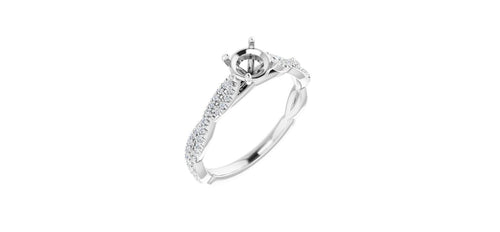 Round 1/6 CTW Natural Diamond Semi-Set Engagement Ring