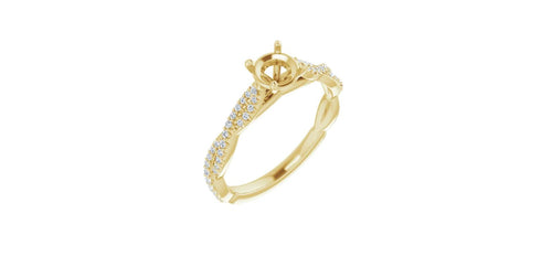 Round 1/6 CTW Natural Diamond Semi-Set Engagement Ring