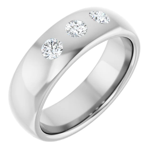 Half Round Comfort-Fit Band – 1/3 CTW Diamond