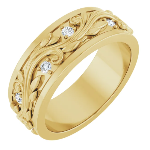 Floral Band – 1/4 CTW Diamond