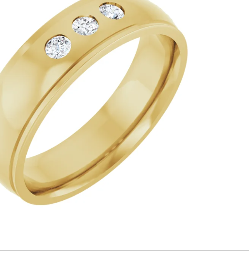 Accented Stepped-Edge Comfort-Fit Band – 1/5 CTW Diamond