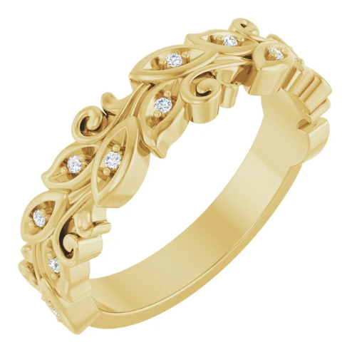 Floral Band – 0.05 CTW Diamond