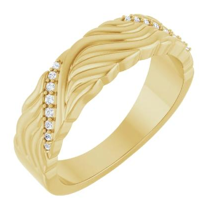 Accented Sculptural Band – 0.07 CTW Diamond