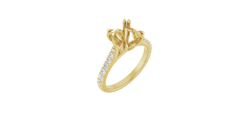 Round 1/3 CTW Natural Diamond Semi-Set Engagement Ring
