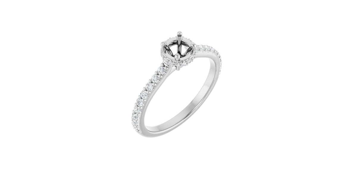 Round 1/3 CTW Natural Diamond Semi-Set Engagement Ring (ever&ever collection)