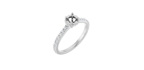 Round 1/3 CTW Natural Diamond Semi-Set Engagement Ring (ever&ever collection)
