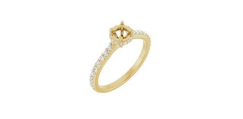 Round 1/3 CTW Natural Diamond Semi-Set Engagement Ring (ever&ever collection)