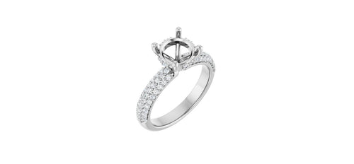 Round 1/2 CTW Natural Diamond Semi-Set Engagement Ring