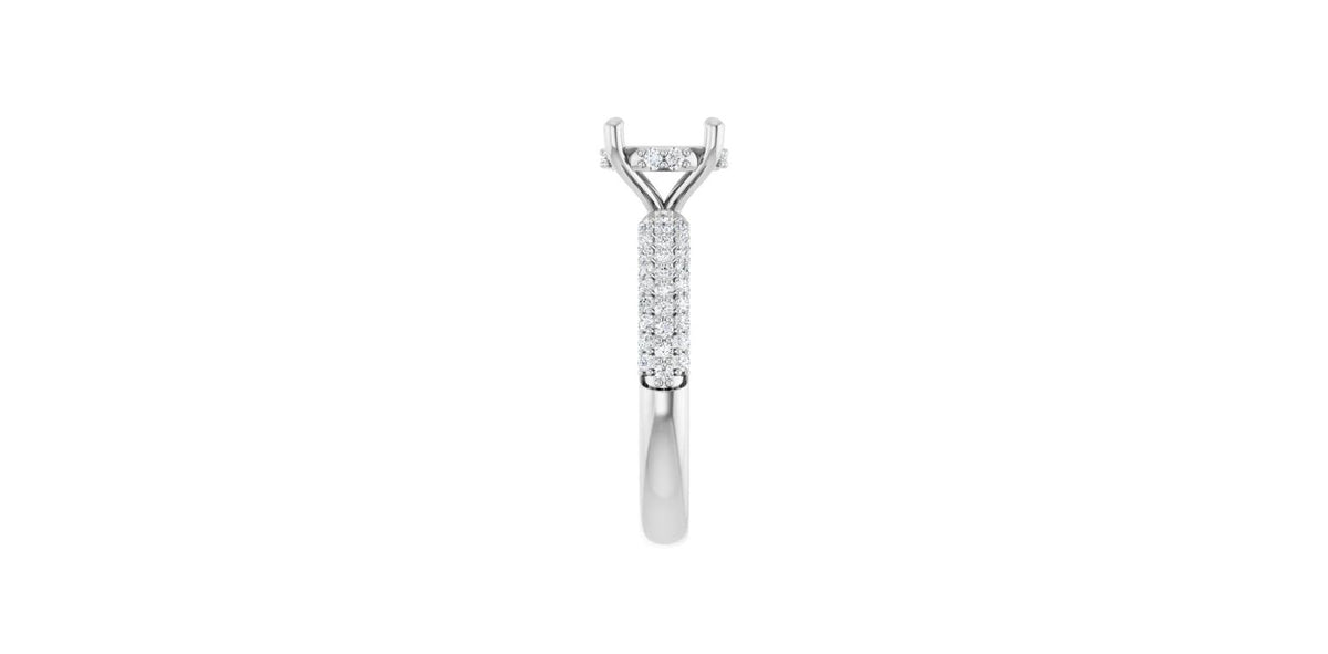 Round 1/2 CTW Natural Diamond Semi-Set Engagement Ring
