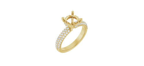 Round 1/2 CTW Natural Diamond Semi-Set Engagement Ring