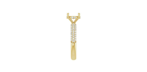 Round 1/2 CTW Natural Diamond Semi-Set Engagement Ring
