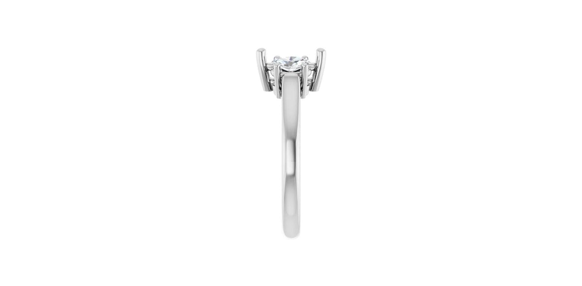 Emerald 1/2 CTW Natural Diamond Semi-Set Engagement Ring