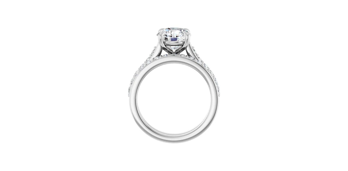 Round 1/3 CTW Natural Diamond Semi-Set Engagement Ring