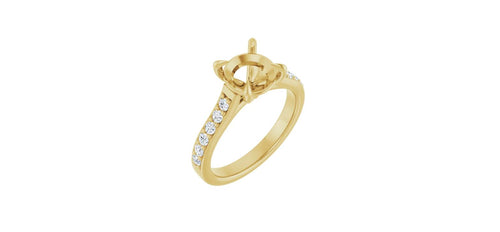 Round 1/3 CTW Natural Diamond Semi-Set Engagement Ring