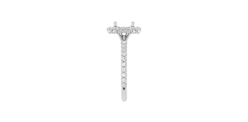 Round 5/8 CTW Natural Diamond Semi-Set Engagement Ring