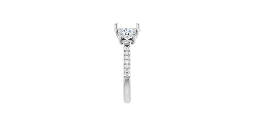 Round 1 3/4 CTW Natural Diamond Semi-Set Engagement Ring