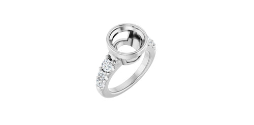 Round 7/8 CTW Natural Diamond Engagement Ring