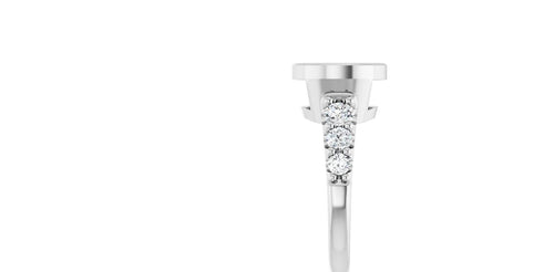 Round 7/8 CTW Natural Diamond Engagement Ring