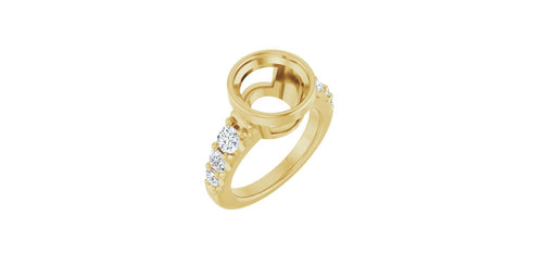 Round 7/8 CTW Natural Diamond Engagement Ring