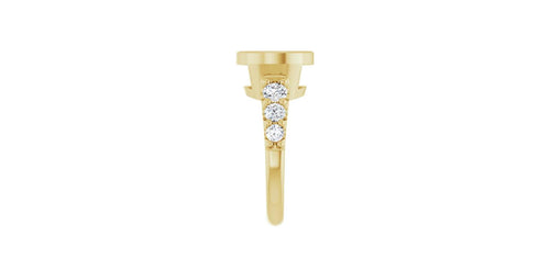 Round 7/8 CTW Natural Diamond Engagement Ring