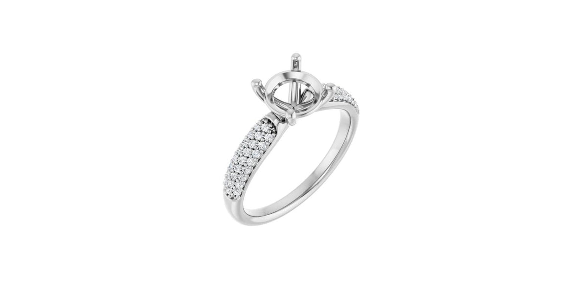 Round 1/5 CTW Natural Diamond Semi-Set Engagement Ring
