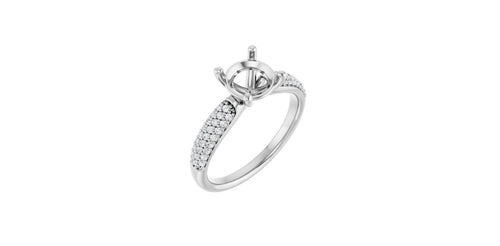 Round 1/5 CTW Natural Diamond Semi-Set Engagement Ring