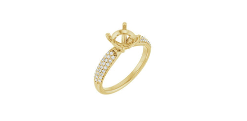 Round 1/5 CTW Natural Diamond Semi-Set Engagement Ring