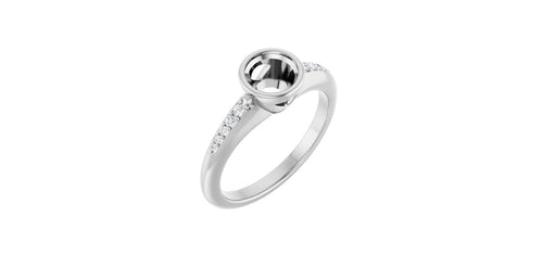 Round .06 CTW Natural Diamond Engagement Ring