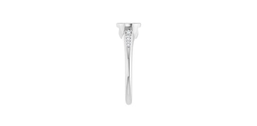 Round .06 CTW Natural Diamond Engagement Ring