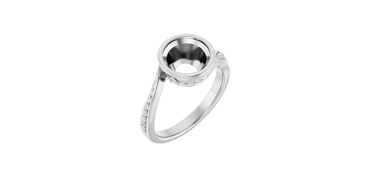 Round 1/4 CTW Natural Diamond Semi-Set Engagement Ring
