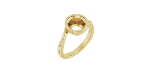 Round 1/4 CTW Natural Diamond Semi-Set Engagement Ring
