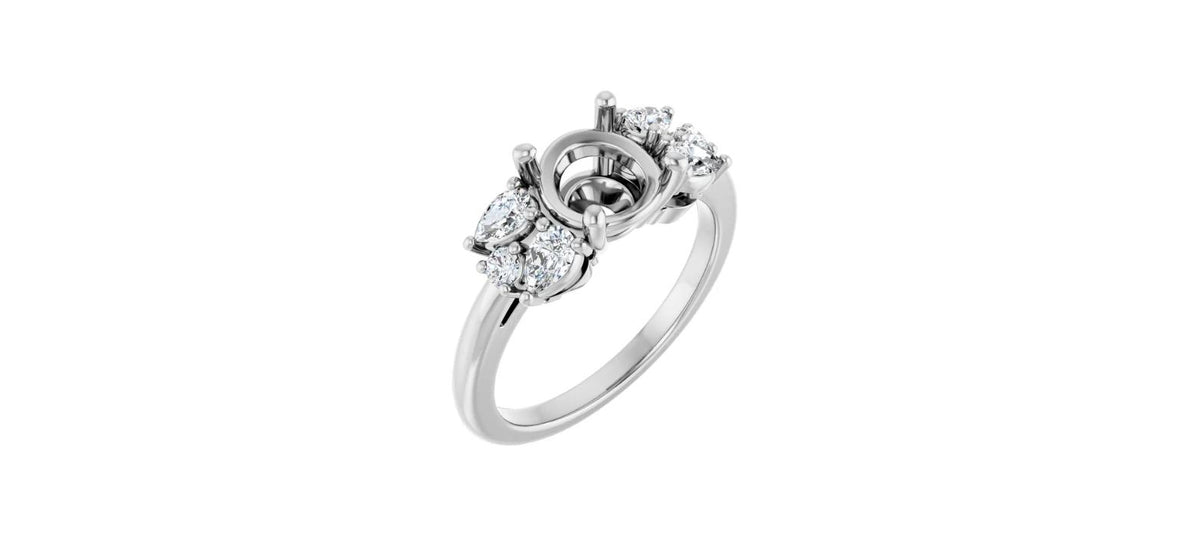 Round 1/2 CTW Natural Diamond Semi-Set Engagement Ring