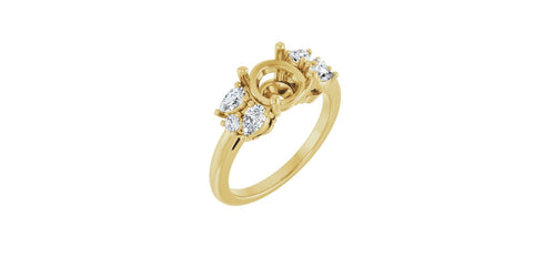 Round 1/2 CTW Natural Diamond Semi-Set Engagement Ring