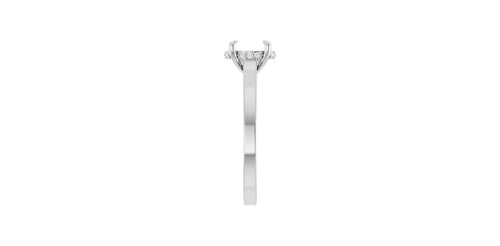 Oval .08 CTW Natural Diamond Semi-Set Engagement Ring