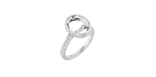 Oval 1/2 CTW Natural Diamond Engagement Ring