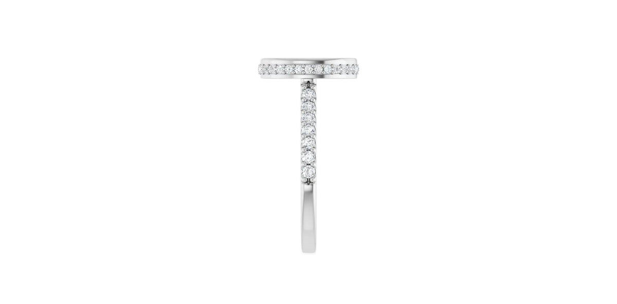 Oval 1/2 CTW Natural Diamond Engagement Ring