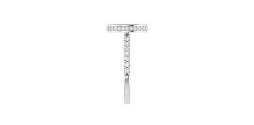 Oval 1/2 CTW Natural Diamond Engagement Ring