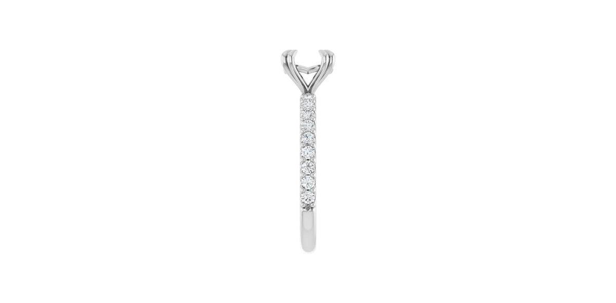 Round 1/2 CTW Natural Diamond Semi-Set Engagement Ring