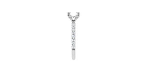 Round 1/2 CTW Natural Diamond Semi-Set Engagement Ring