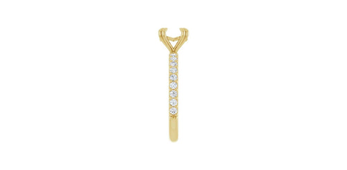 Round 1/2 CTW Natural Diamond Semi-Set Engagement Ring