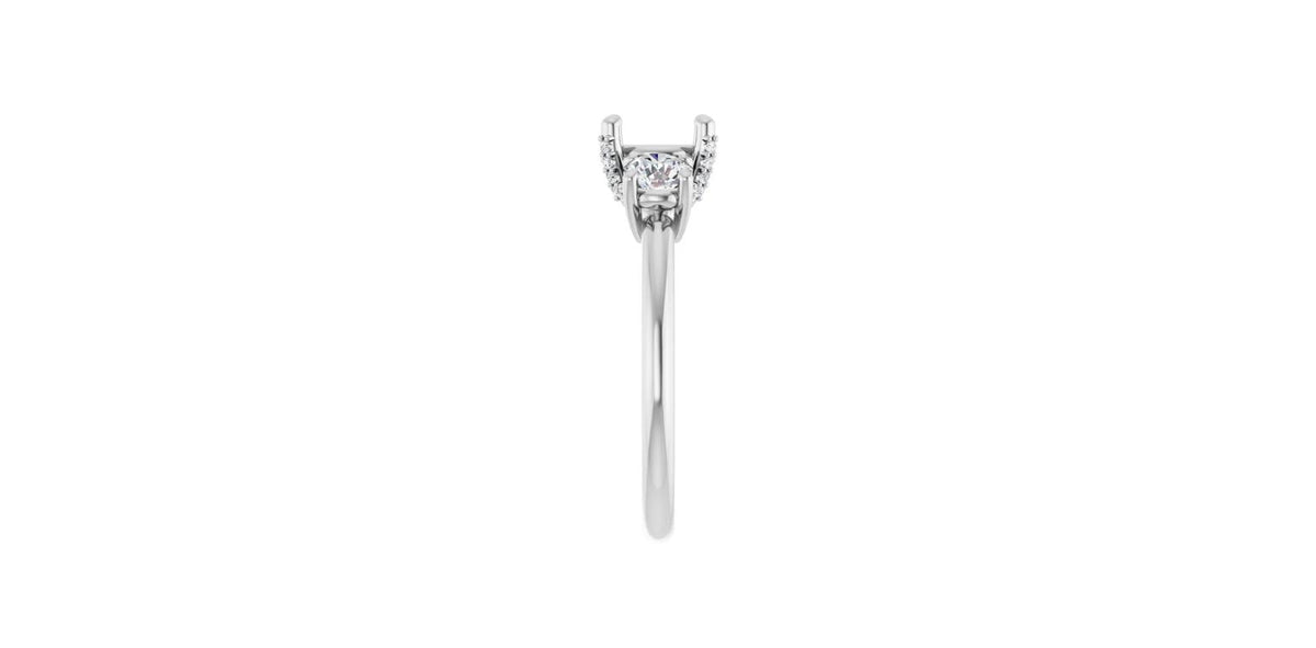 Round 1/2 CTW Natural Diamond Semi-Set Engagement Ring