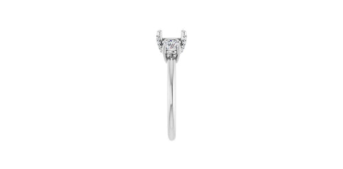Round 1/2 CTW Natural Diamond Semi-Set Engagement Ring