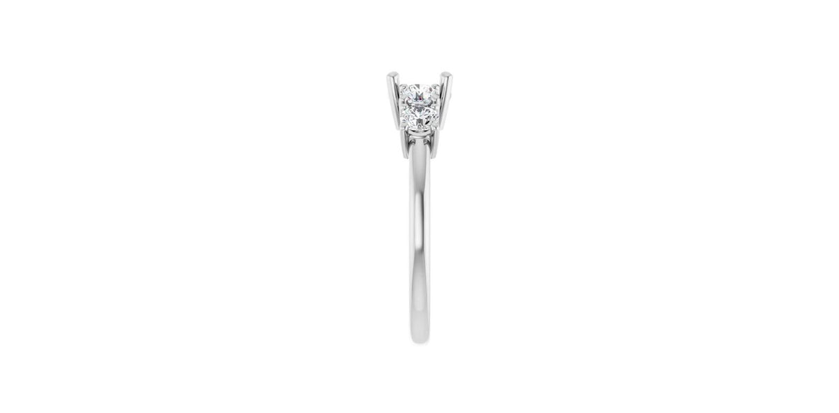 Round 5/8 CTW Natural Diamond Semi-Set Engagement Ring