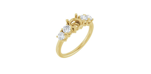 Round 5/8 CTW Natural Diamond Semi-Set Engagement Ring