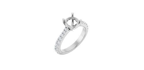 1/2 CTW Natural Diamond Semi-Set Engagement Ring