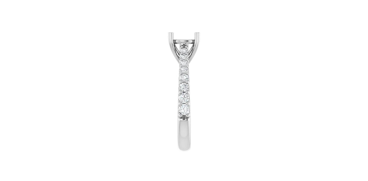 1/2 CTW Natural Diamond Semi-Set Engagement Ring