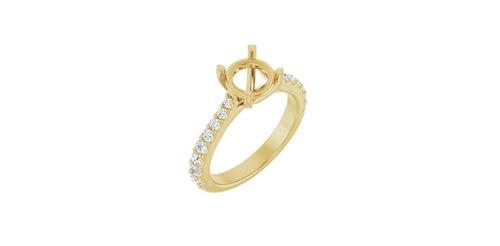1/2 CTW Natural Diamond Semi-Set Engagement Ring
