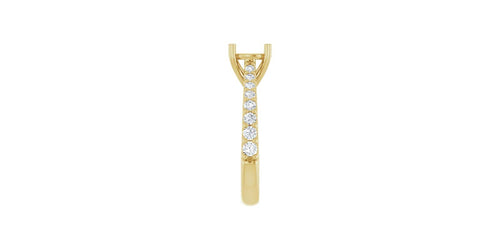 1/2 CTW Natural Diamond Semi-Set Engagement Ring