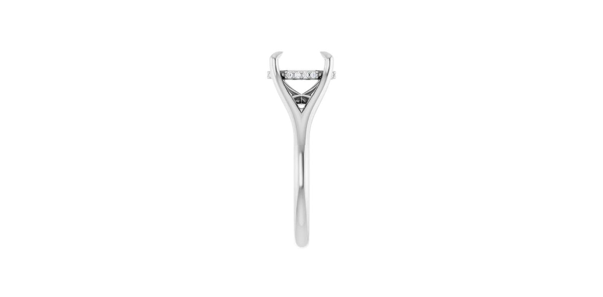Round .04 CTW Natural Diamond Semi-Set Engagement Ring