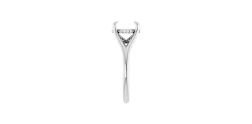 Round .04 CTW Natural Diamond Semi-Set Engagement Ring